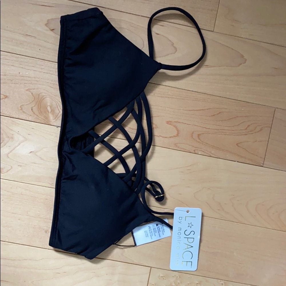 L*Space Black Bikini Top Brand New size S/P